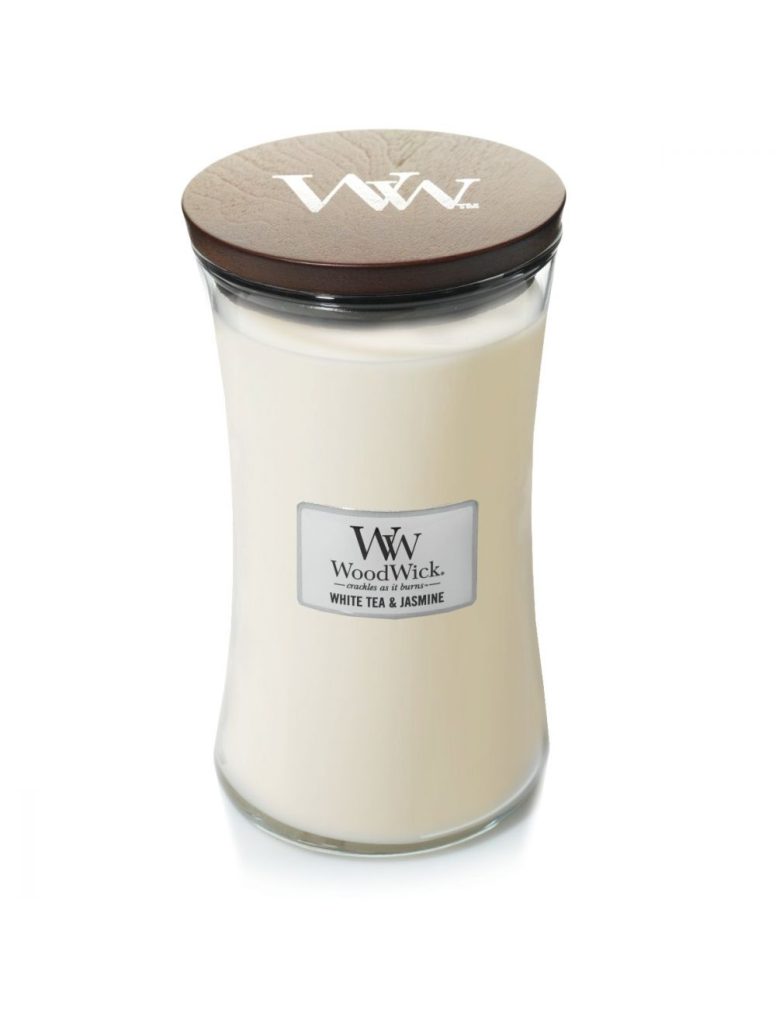 Woodwick Large Candle White Tea Jasmine Adams