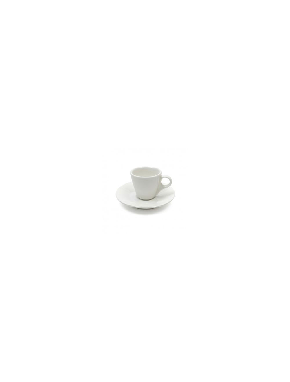 White Basics Conical Espresso Cup & Saucer Adams