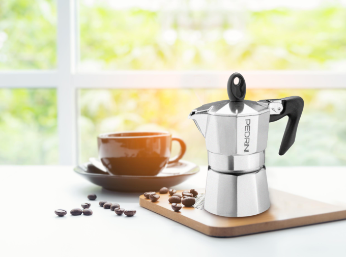 Pedrini Aroma coffeemaker, 1 cup, Polished Aluminum, 9111: Buy